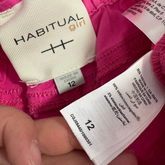 Habitual Girls 7-16 Paperbag Waist Shorts, Pink, 12 - Picture 5 of 5